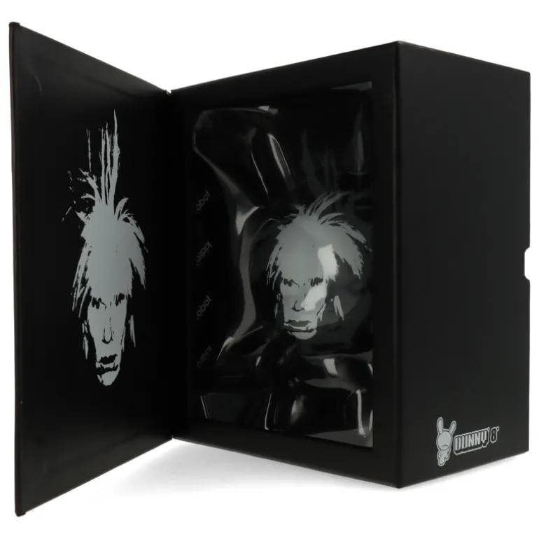 Andy Warhol Fright Wig Self-Portrait 8" Masterpiece Dunny - Monochrome Edition