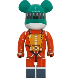 1000% Bearbrick 2001 L'Odyssée de l'Espace - Casque vert & costume orange