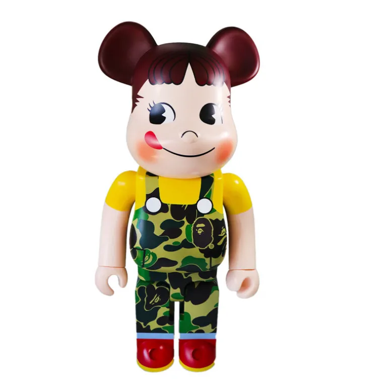 1000% Bearbrick Bape × Pekochan (grün)