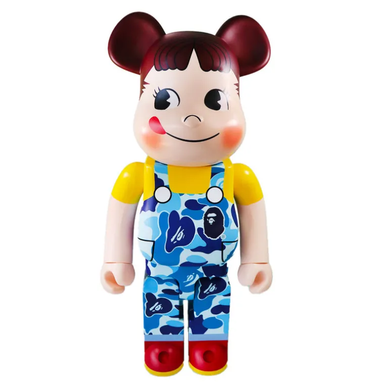 1000% Bearbrick Bape × Pekochan (Blau)