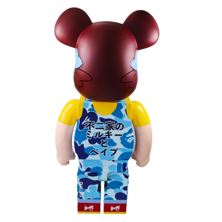 1000% Bearbrick Bape × Pekochan (Blau)
