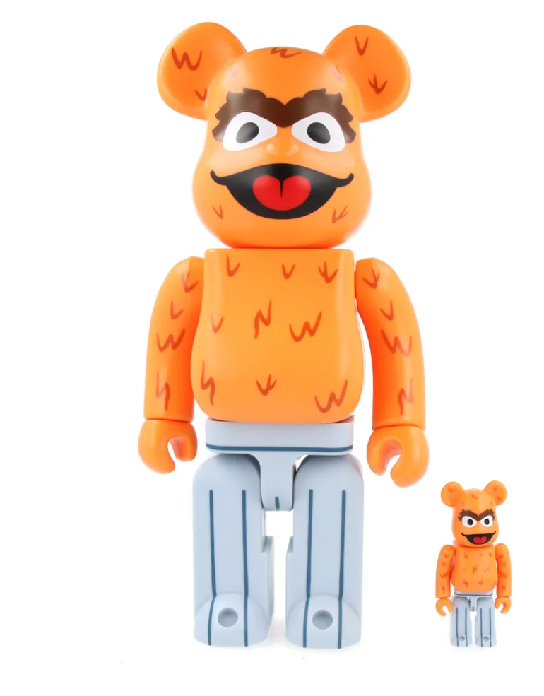 400% + 100% Bearbrick Oscar the Grouch (The Original Orange Fur Ver.)