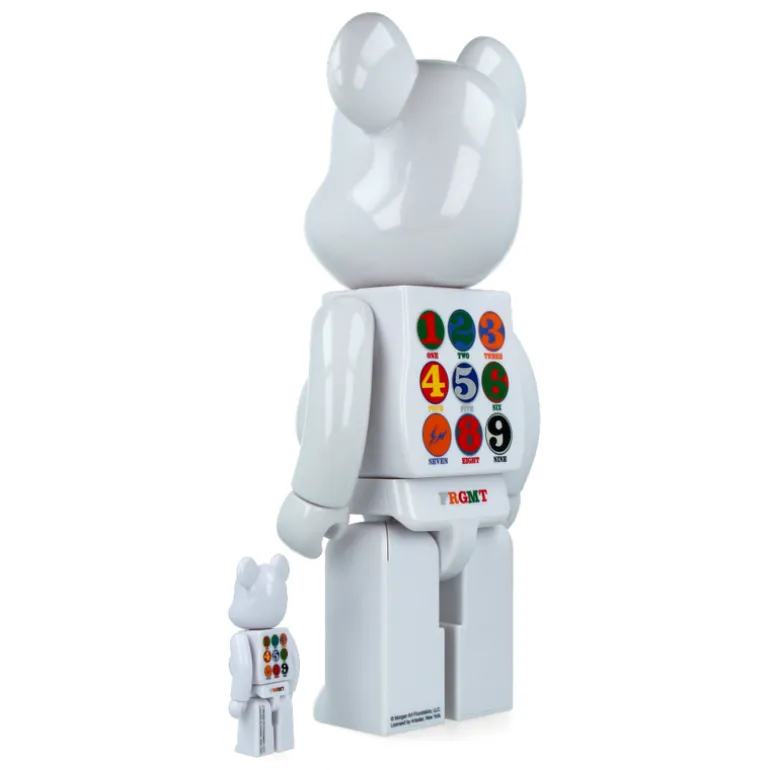 400% + 100% Bearbrick Robert Indiana X Fragmentdesign - White