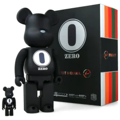 400% + 100% Bearbrick Robert Indiana X Fragmentdesign - Black