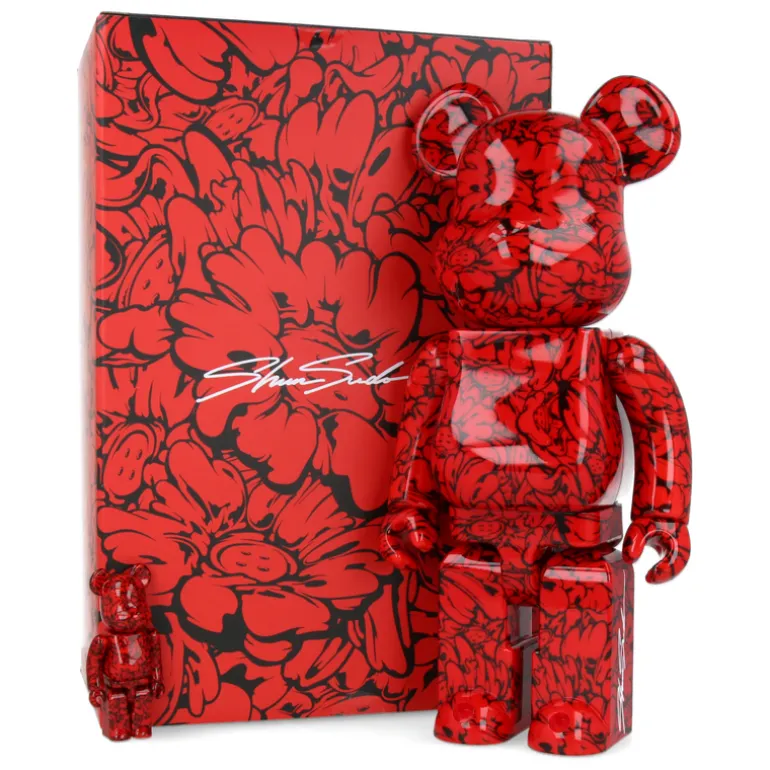 400% + 100% Bearbrick Shun Sudo - Mr Scarlet