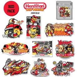 Hentitan and Friends - Red Sticker Pack