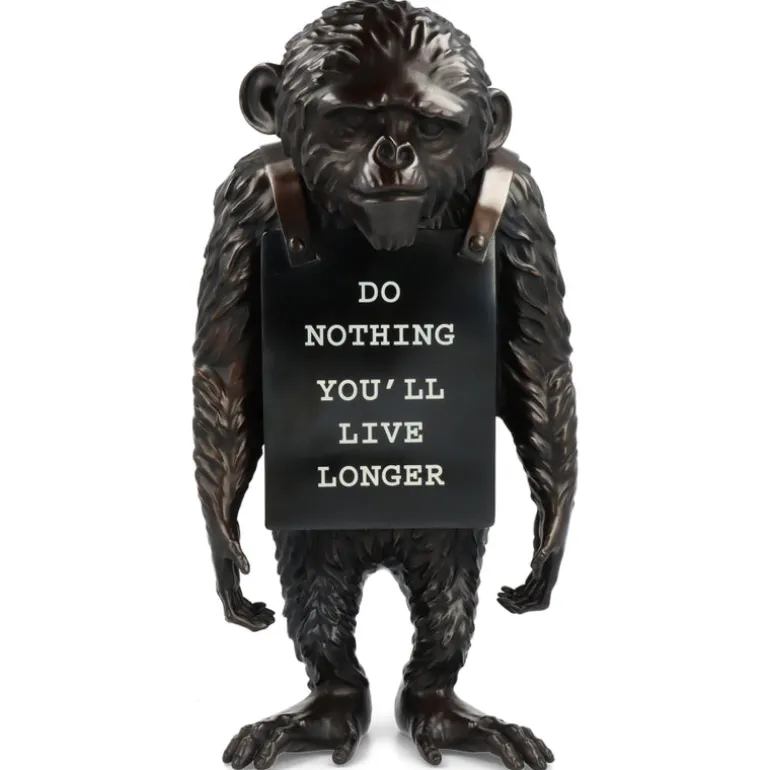 Monkey Sign Bronze Statue 2 - Banksy X Medicom Toy
