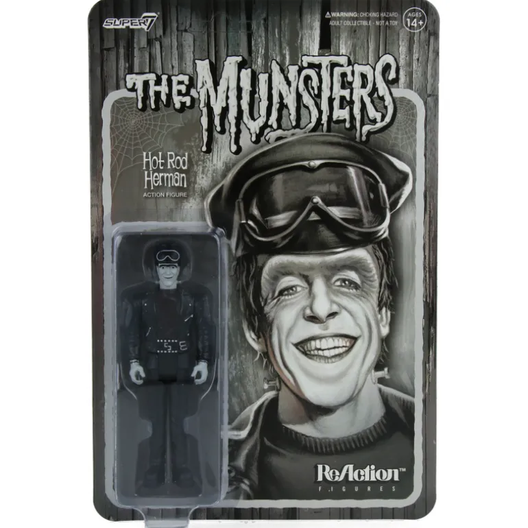 The Munsters Hot Rod Herman (Grayscale) - ReAction Figures
